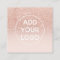 Custom logo modern rose gold glitter blush ombre