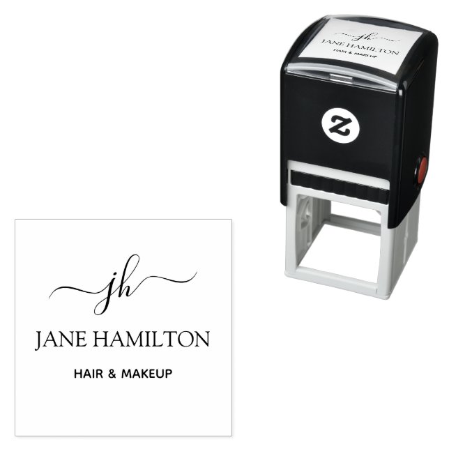 Custom Logo Monogram Name Initial Self-inking Stamp (In Situ)