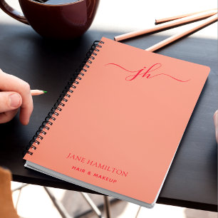 Custom Logo Monogram Script Name Notebook