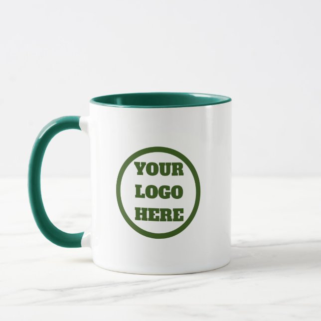 Custom Logo Mug - Ceramic Coffee Cup (Left)