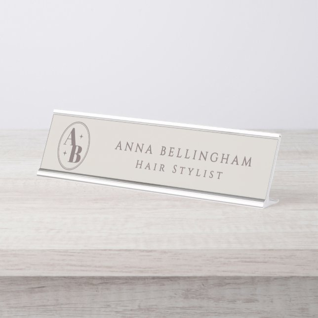 Custom Logo Mug | Personalised Business Branding Desk Name Plate (Front)