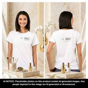 Custom Logo Nail Tech Work Shirt Personalised