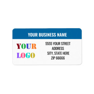 Custom Logo Name Address Labels Your Colours - Fon
