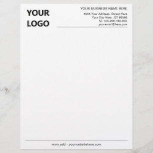 Custom Logo, Name, Address, Phone, E-mail, Website Letterhead