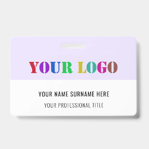 Custom Logo , Name and Title Personalised Business ID Badge