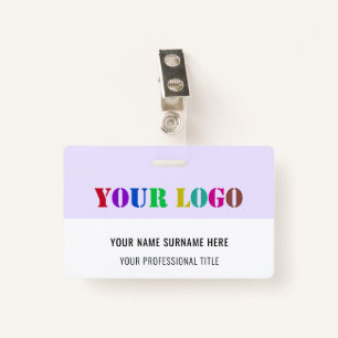Custom Logo , Name and Title Personalised Business ID Badge