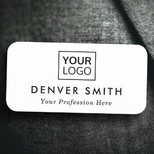 Custom logo name and title white or any color tag