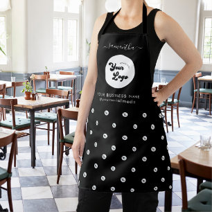 Custom Logo & Name Business Salon Staff Minimalist Apron