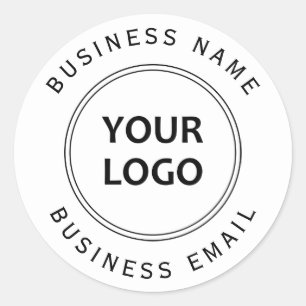 custom logo name business sticker