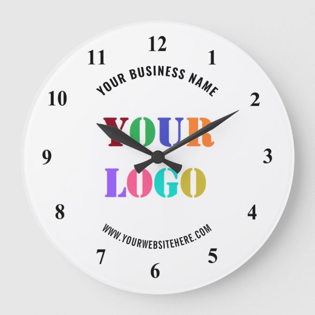 Custom Logo Name Clock Promotional Personalised  (Front)