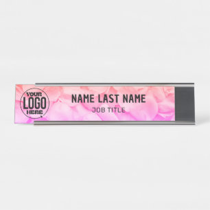 Custom Logo & Name Desk Name Plate Personalised