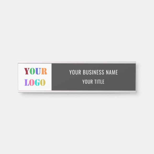 Custom Logo Name Info Business Office Door Sign (Front)