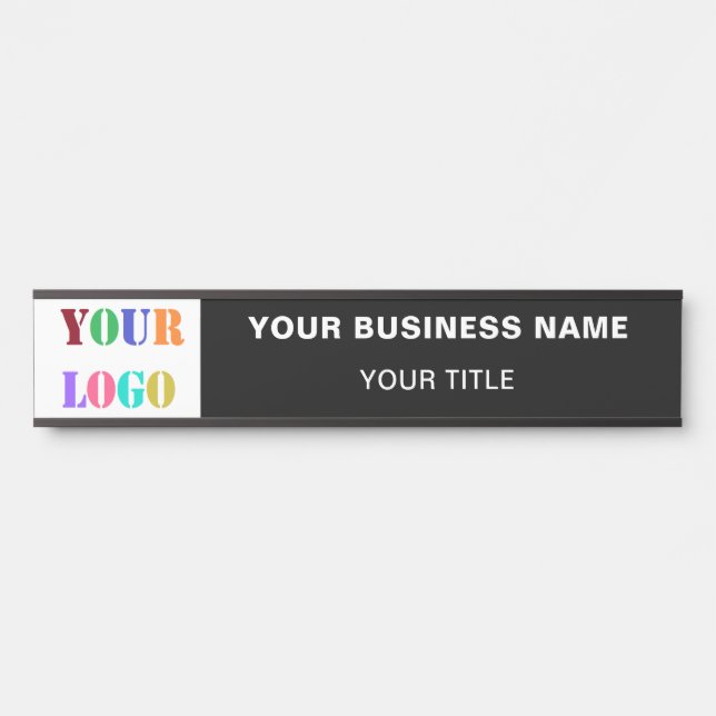 Custom Logo Name Info Colour Office Door Sign (Front)