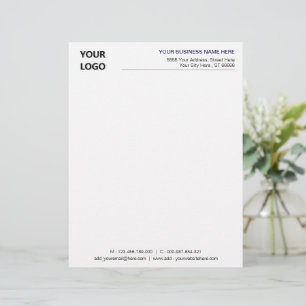 Custom Logo Name Info Colours Business Letterhead