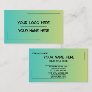 Custom Logo Name Minimalist Modern Professional Business Card