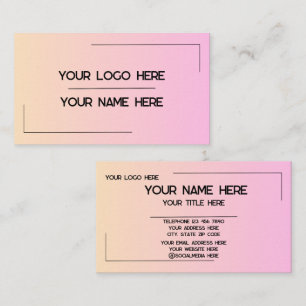 Custom Logo Name Minimalist Modern Professional Business Card