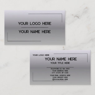 Custom Logo Name Minimalist Modern Professional Business Card
