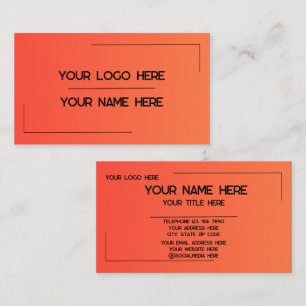 Custom Logo Name Minimalist Modern Professional Business Card