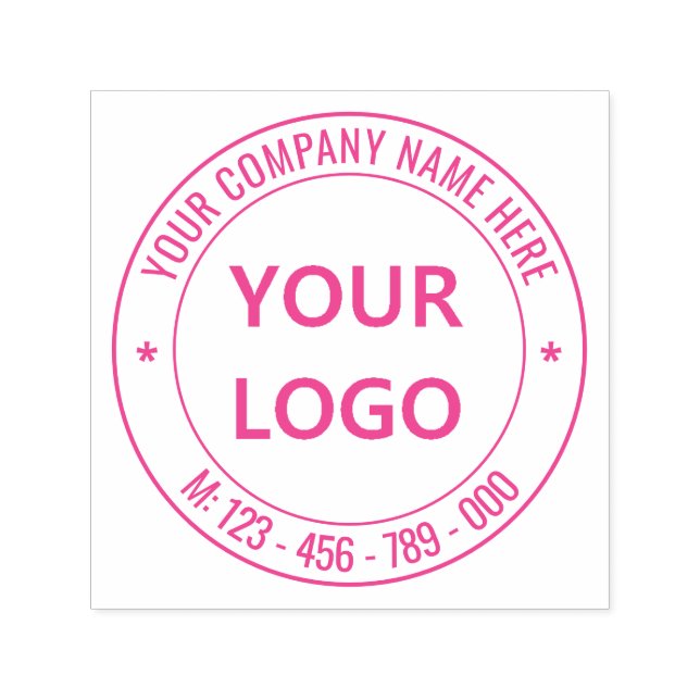 Custom Logo Name Phone Company Office Stamp (Design)