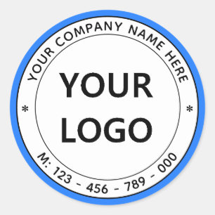 Custom Logo Name Phone Info Sticker - Your Colours