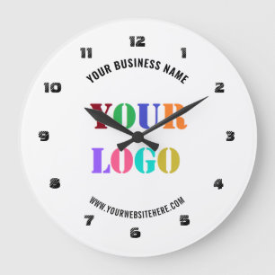 Custom Logo Name Promotional Personalised Colours Large Clock