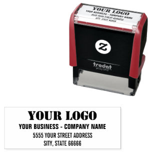 Custom Logo Name Return Address Stamp