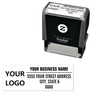 Custom Logo Name Return Address Stamp Template