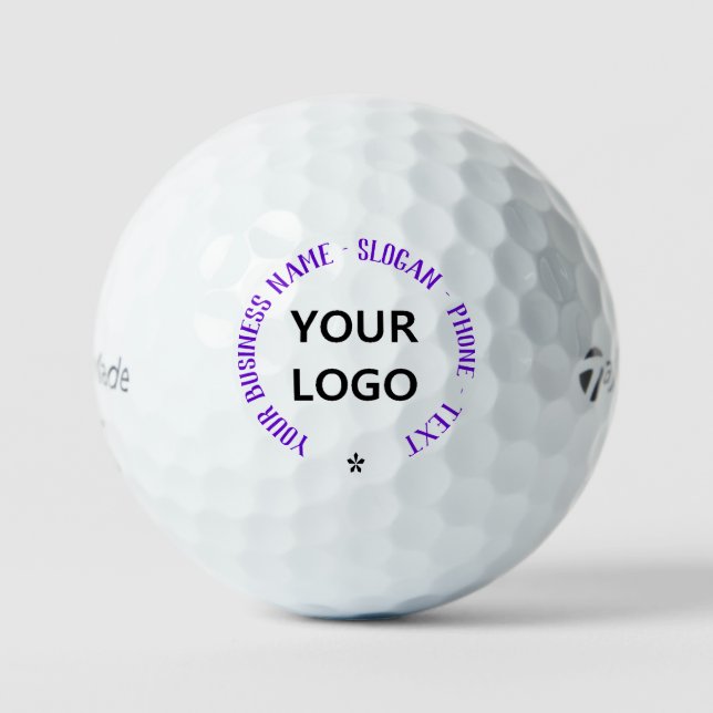 Custom Logo Name Slogan Stamps Golf Balls Template (Front)