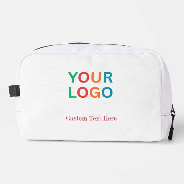 Custom Logo & Name Stylish Dopp Kit Travel Bag (Front)