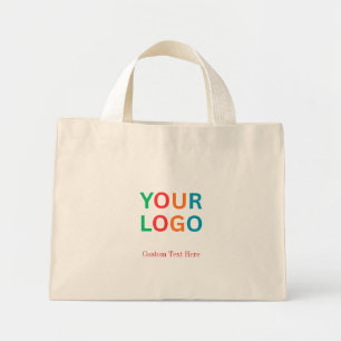 Custom Logo & Name Stylish Mini Tote Bag Gift
