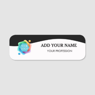 Custom Logo Name Tag & Name Business Pin or Magnet