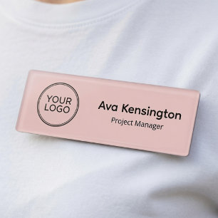 Custom Logo Name Tag Personalised Employee Name