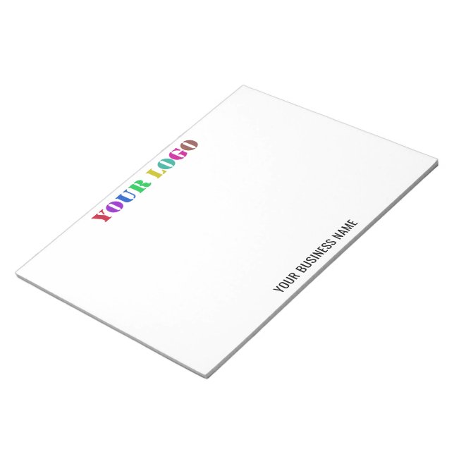 Custom Logo Name Text Business Notepad Promotional (Angled)