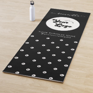 Custom Logo Name Text Modern Business Company      Yoga Mat