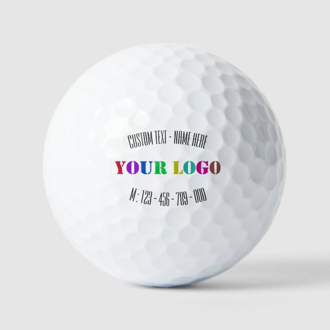 Custom Logo Name Text Phone Golf Balls Promotional (Front)