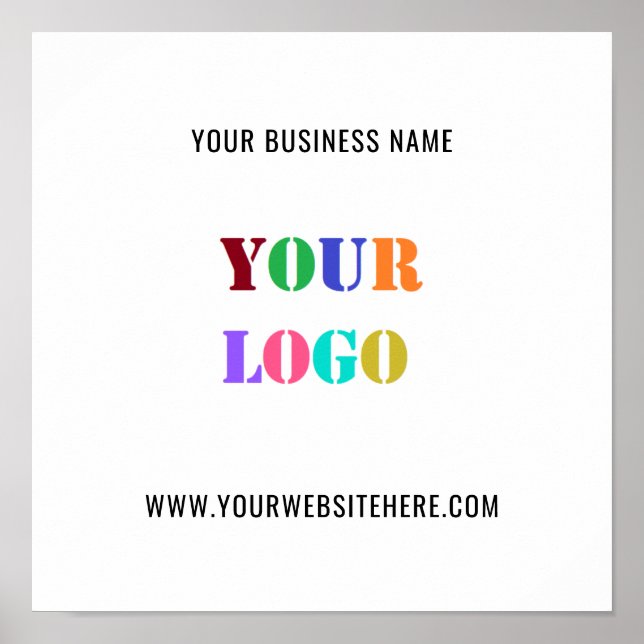Custom Logo Name Text Promotional Business Poster (Front)