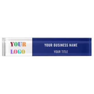 Custom Logo Name Title Desk Name Plate Your Colour