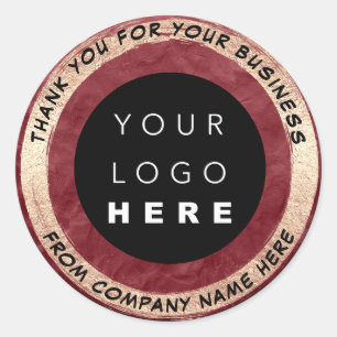 Custom Logo Name Web Seal Gold Brown