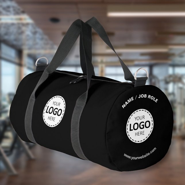 Custom Logo/ Name/ Website Black Gym Duffle Bag (Creator Uploaded)