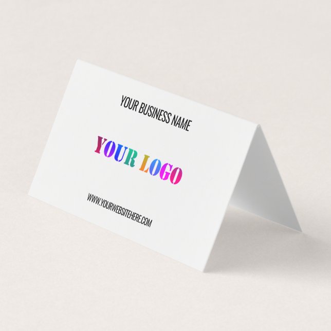 Custom Logo Name Website Business Card Template (Front)
