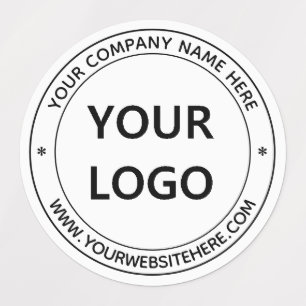 Custom Logo Name Website Business Round Labels