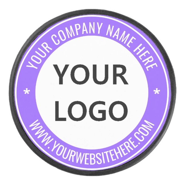Custom Logo Name Website Colours Hockey Puck Gift (Front)