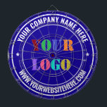 Custom Logo Name Website Dart Board - Your Colours<br><div class="desc">Your Colours and Font - Simple Personalised Your Business Logo Name Website Stamp Design - Promotional Professional Customisable Dartboards / Gift - Add Your Logo - Image / Name - Company / Website or Phone , E-mail / more - Resize and move or remove and add elements / text with...</div>