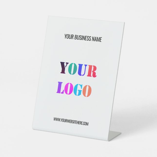 Custom Logo Name Website Personalised Pedestal Sig Pedestal Sign (Front)