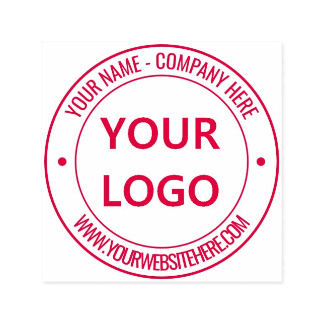 Custom Logo Name Website Personalised Professional Self-inking Stamp (Design)