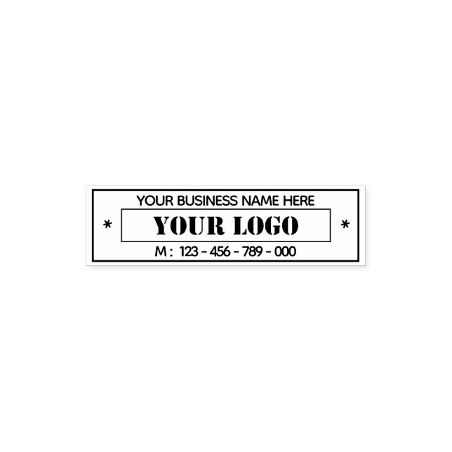 Custom Logo Name Website Personalised Special Self-inking Stamp (Design)