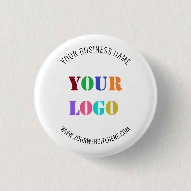 Custom Logo Name Website Promotion Company Button (Front)