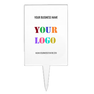 Custom Logo Name Website Promotional Cake Topper