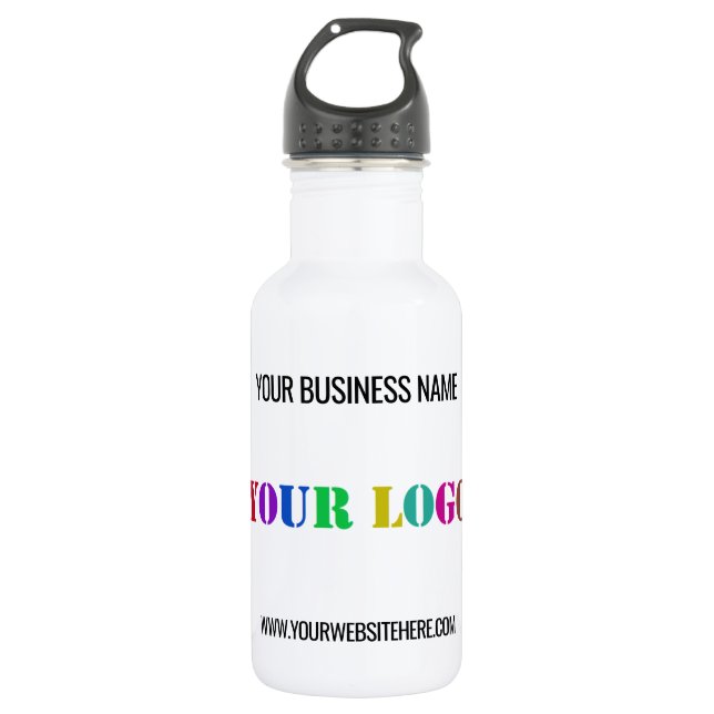 Custom Logo Name Website Promotional Personalised 532 Ml Water Bottle (Front)