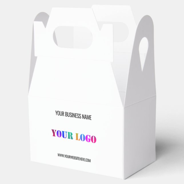 Custom Logo Name Website Promotional Personalised  Favour Box (Opened)
